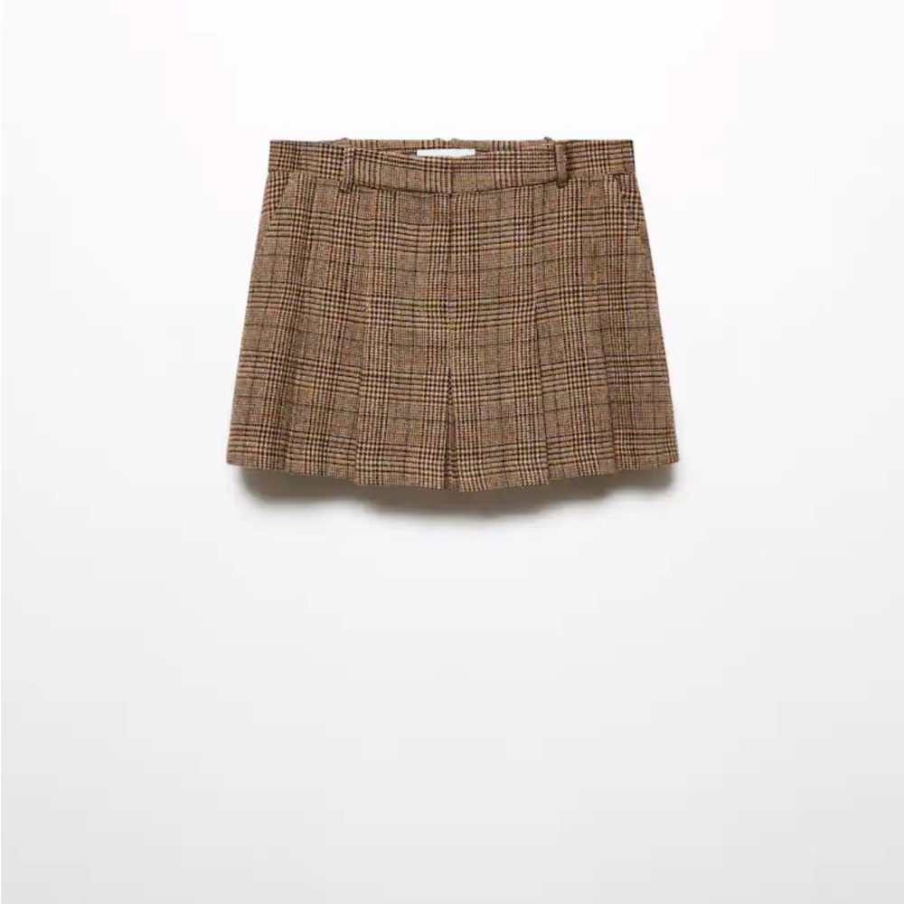 New season Mango plaid mini skirt